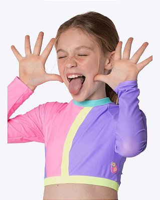 Conjunto Cropped e Calcinha de Nadar Colorful Juvenil Feminino Puket 110500743