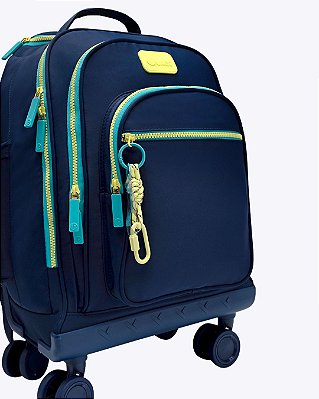 Mochila Com Rodinhas Grande 360º Azul Marinho 050404304