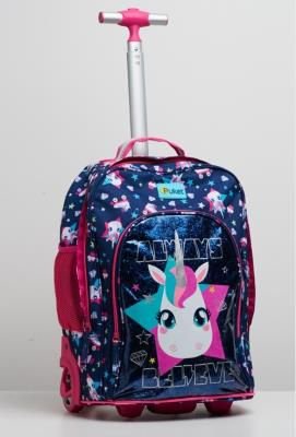 Mochila Escolar com Rodinha Grande Unicornio 050401432 Puket