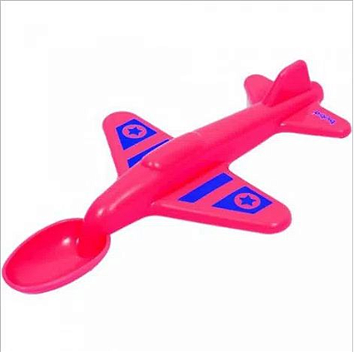 Colher Infantil 7288 Cor Aviao Buba Baby