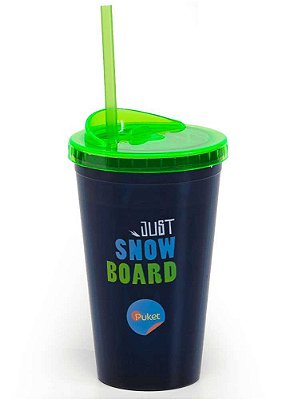 Copo com Canudo Dino 050401642 Puket