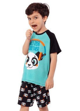 Puket Pijama Manga Curta Teen Visco Panda 030501586
