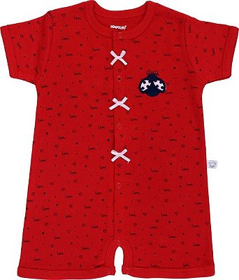 Macação Infantil Feminino Manga Curta Pimpolho 8519