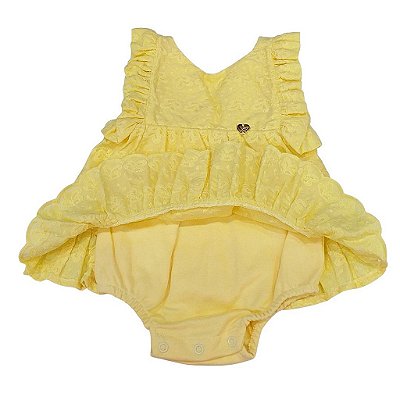 Macacão para Bebê Menina Manga Curta 213621 Anjos Baby