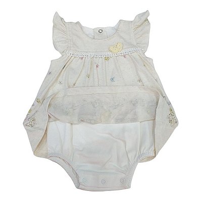 Macacão para Bebê Menina Manga Curta 213004 Anjos Baby