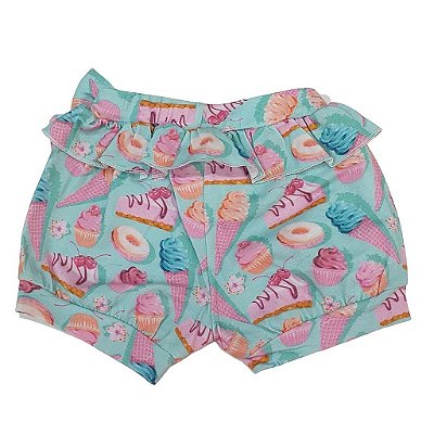 Conjunto Body Short Manga Curta Feminino 213066 Anjos Baby