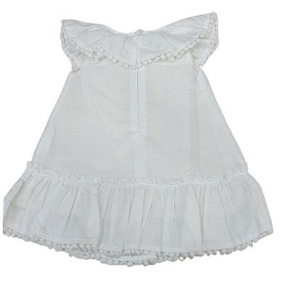 Vestido de Batizado Manga Curta 213295 Anjos Baby
