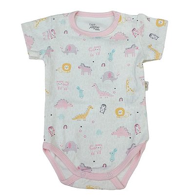 Conjunto Body Short Manga Curta Masculino 21746 Anjos Baby