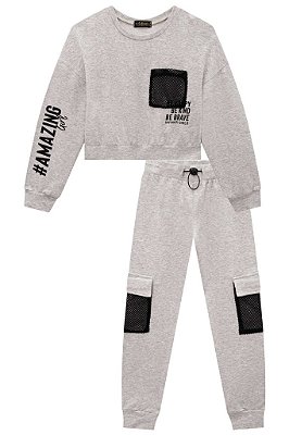 Conjunto Infantil Feminino Manga Longa Infanti 51112