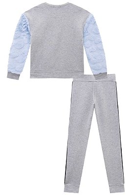 Conjunto Infantil Feminino Manga Longa de Pelinho Infanti 51124