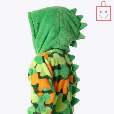Pijama Kigurumi com Capuz Dinossauro Menino Puket 030502284