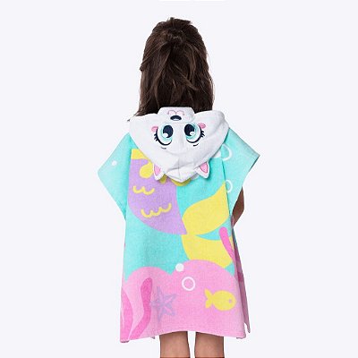Poncho de Praia Sereia Infantil Menina Puket 100400482
