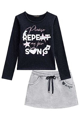 Conjunto Infantil Feminino Manga Longa Vic&Vicky 40840