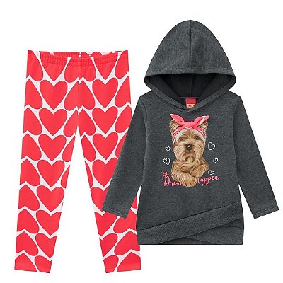 Conjunto Infantil Manga Longa Feminino Kyly 207654