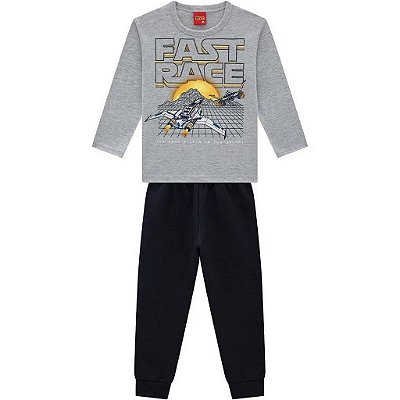 Conjunto Infantil Manga Longa Masculino Kyly 207725