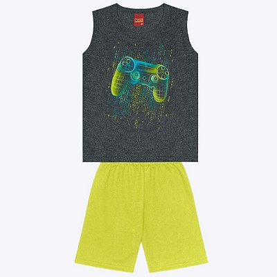 Conjunto Regata e Bermuda Moletom Infantil Masculino Kyly 1000379