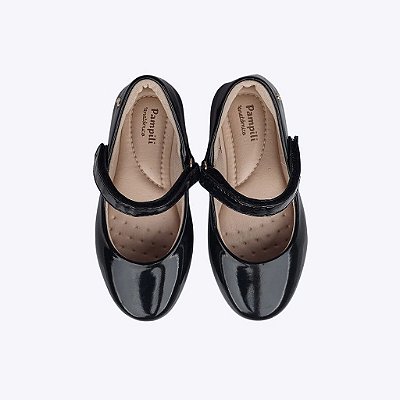 Sapatilha Bailarina Verniz Preta Infantil Feminina Pampili 188647000