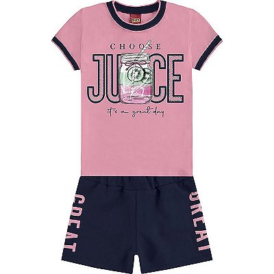Conjunto Short Infantil Feminino 110930 Kyly