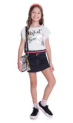 Blusa Cropped Roupa Infantil Feminina Kyly 111505