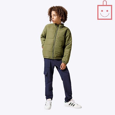 Jaqueta Puffer Verde Militar Masculina Banana Danger 51371