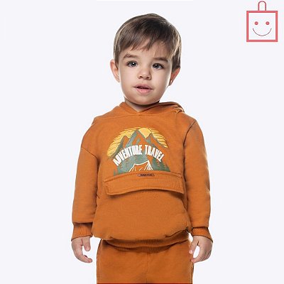 Conjunto Moletom Marrom Infantil Masculino Have Fun 28814