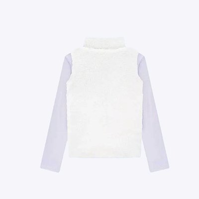 Conjunto Trio Blusa em Cotton com Legging em Molecotton e Colete em Pelo Carneirinho e Malha Power Infantil Feminino Infanti 72235