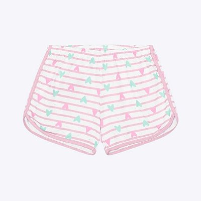 Pijama Manga Curta Brilha no Escuro Infantil Menina Kyly 1000447