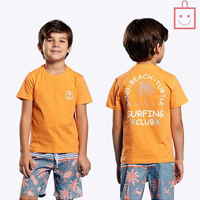 Conjunto Camiseta Manga Curta e Bermuda Microfibra Turtle Infantil Menino Banana Danger 50207