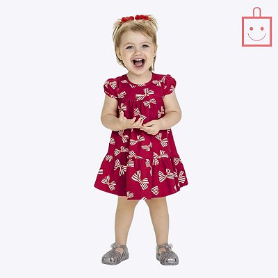 Vestido Estampa de Laço Infantil Menina Kyly 1000510