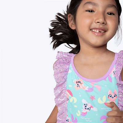 Maiô Pet Sereia Infantil Menina Moda Praia Puket 110401104