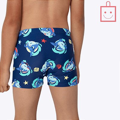 Sunga Boxer Tubarão Aloha Infantil Menino Moda Praia Puket 110401142