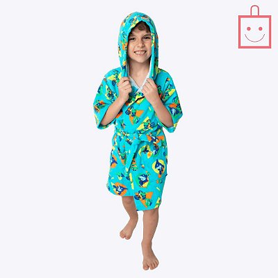 Roupão de Banho Multibichos Infantil Menino Puket 110401143