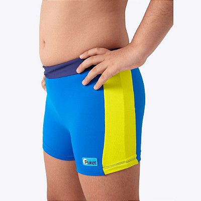 Sunga Boxer Color Block Juvenil Menino Moda Praia Puket 110500602