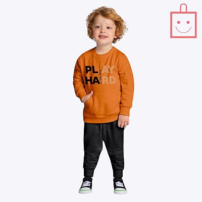 Conjunto Moletom Peluciado Infantil Menino Kyly 1000826
