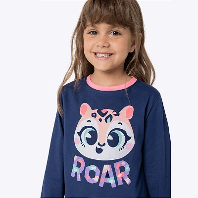 Pijama Manga Longa Onça Infantil Menina Puket 030402855