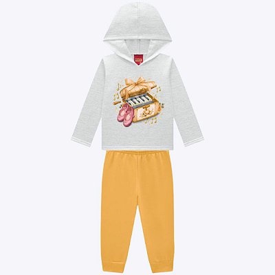 Conjunto Moletom com Capuz Infantil Menina Kyly 1000757