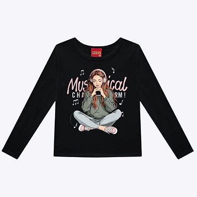 Blusa Manga Longa Infantil Menina Kyly 1000771