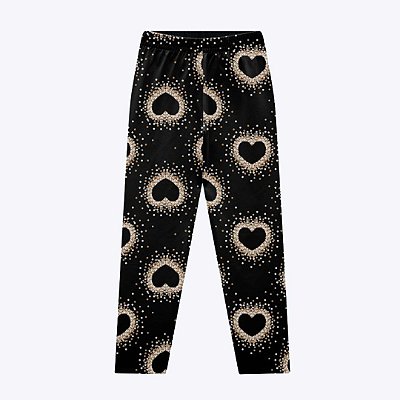 Conjunto Casaco Moletom e Calça Legging Coração Infantil Menina Kyly 1000794