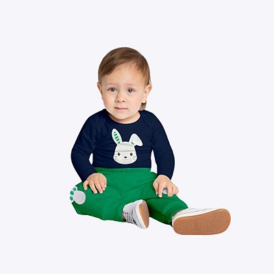 Conjunto Body Manga Longa e Calça Moletom Peluciado Bebê Menino Kyly 1000723