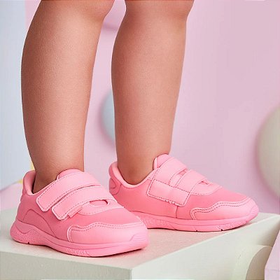 Tênis Comfy Rosa Neon Infantil Feminino Pampili 745004000