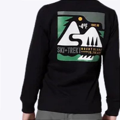 Conjunto Camiseta Manga Longa E Calça Comfy Mount Blanc Infantil Menino Banana Danger 53212 Preto