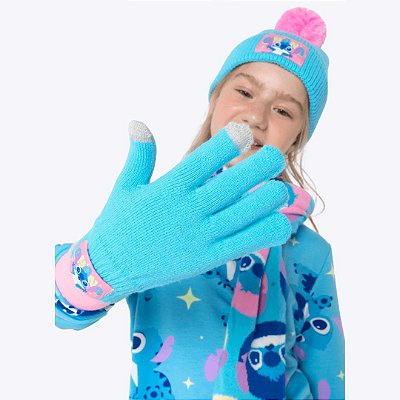 Luva Stitch Disney Juvenil Menina Puket 050500239 Azul