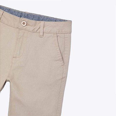 Calça Social Bege Slim Infantil Menino Hering Kids La6mhmjsi Caqui