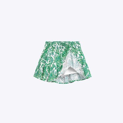 Conjunto Cropped e Saia Verde Florido Infantil Menina Nanai 6000306