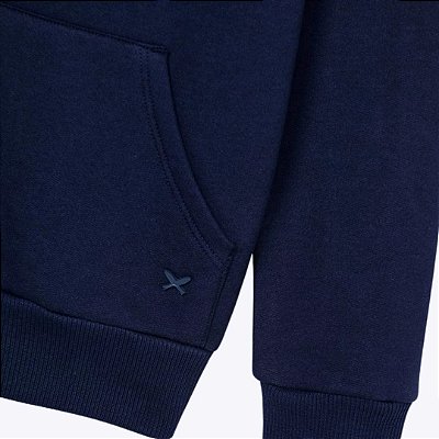 Moletom com Capuz Unissex Básico Azul Marinho Hering Kids 54JWAXTEN