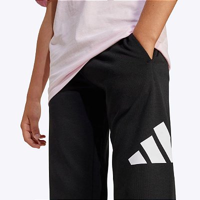 Calça Moletom Essentials Infantil Masculino Adidas Jd2090 Preto