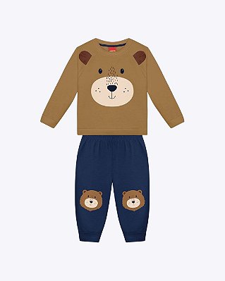 Conjunto Moletom Ursinho Bebê Menino Kyly 1002009