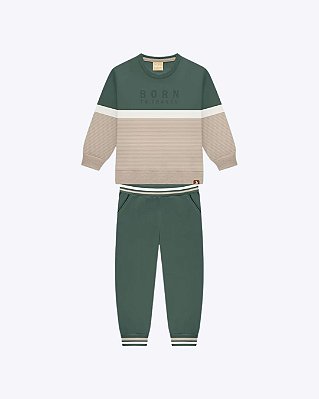 Conjunto Moletom Lettering Infantil Masculino Milon 2001532