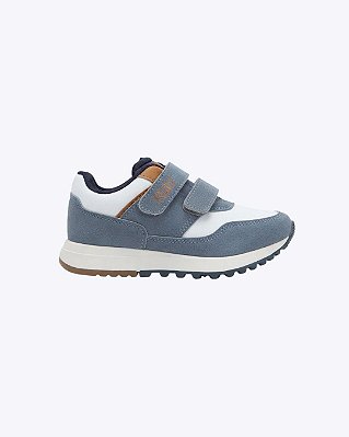 Tênis Branco com Azul Walk Mini Infantil Masculino Klin 216141000