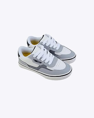 Tênis Branco com Cinza Freestyle Mini Infantil Masculino Klin 260117000